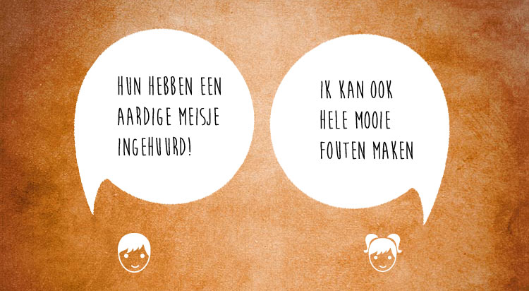De rechtertekst vinden de meeste mensen acceptabel, de linker niet.